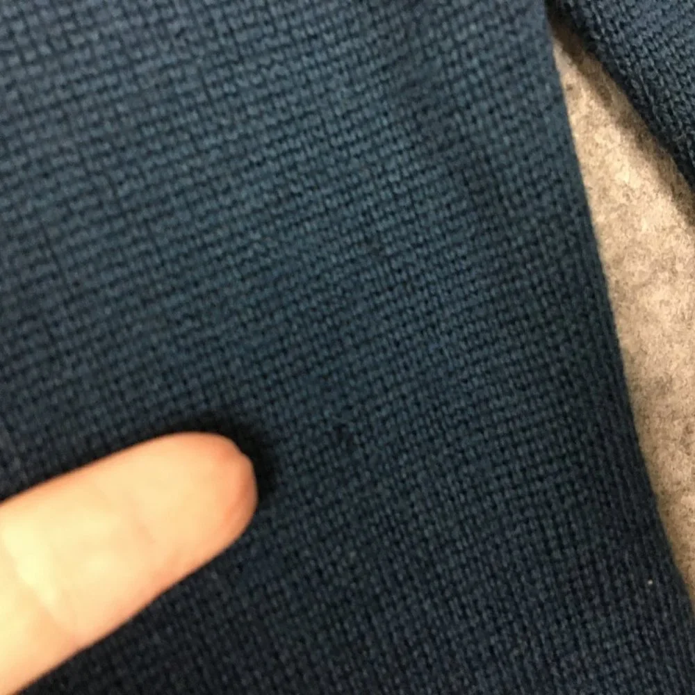 Dana Buchman Cardigan SP Sweater 100 Pure New Wool Merino Extra Fine Jewel Blue
